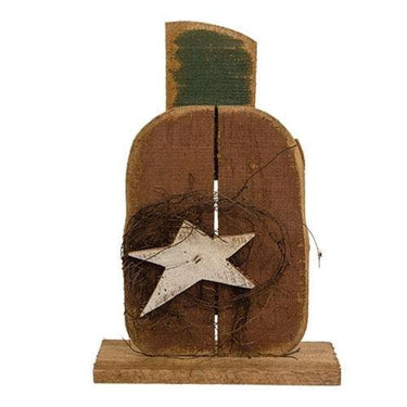 Rustic Vertical Pallet Pumpkin on Bas - The Fox Decor